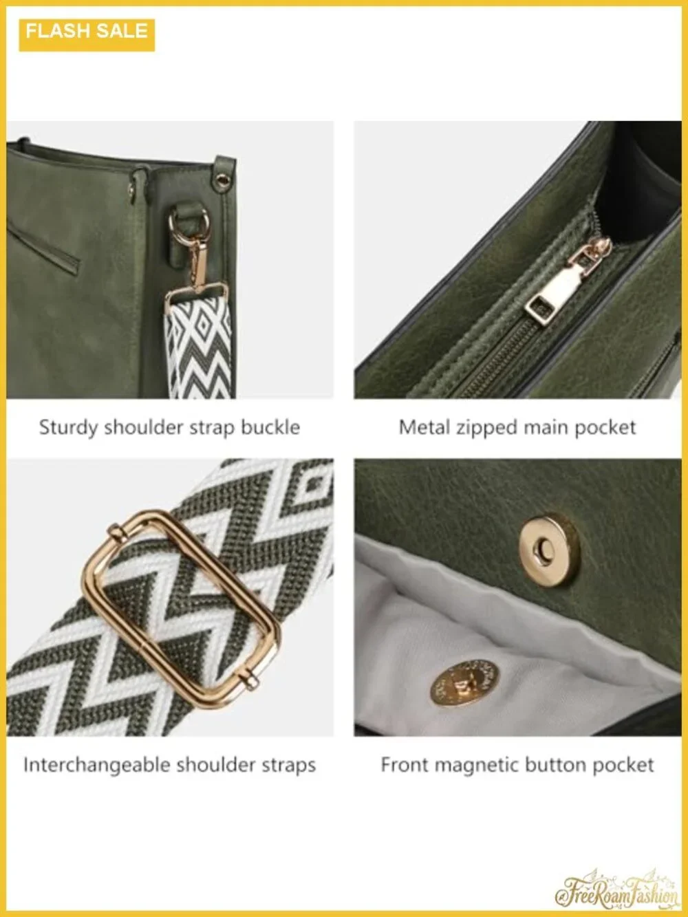 Vegan Leather Crossbody Hobo Bag 2pc Wallet Set Adjustable Strap